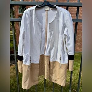 Stylish Women's White and Tan Jacket